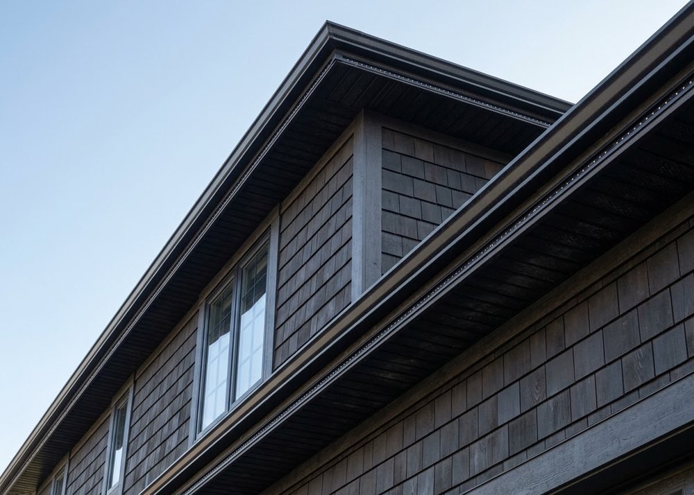 Permanent lighting track in daylight, color matched to the trim